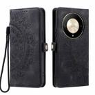 For Honor X9b Skin Feel Totem Embossed Leather Phone Case(Black) - 3