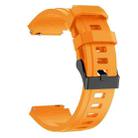 22mm Sports Style Steel Buckle Silicone Watch Band(Yellow) - 2