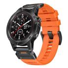 For Garmin Fenix 7 Fluororubber Quick Release Watch Band(Orange) - 1