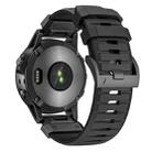 For Garmin Fenix 7 Fluororubber Quick Release Watch Band(Black) - 2