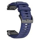 For Garmin Fenix 7 Fluororubber Quick Release Watch Band(Blue) - 3