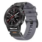 For Garmin Fenix 7X Fluororubber Quick Release Watch Band(Grey) - 1