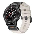 For Garmin Fenix 7X Fluororubber Quick Release Watch Band(Starlight) - 1