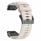 For Garmin Fenix 7X Fluororubber Quick Release Watch Band(Starlight) - 3