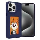 For iPhone 15 Pro Four-Color E-ink Screen NFC DIY Phone Case(Blue) - 1