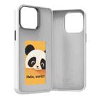 For iPhone 13 Pro Max Four-Color E-ink Screen NFC DIY Phone Case(White) - 2