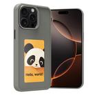 For iPhone 16 Pro Max Four-Color E-ink Screen NFC DIY Phone Case(Grey) - 1