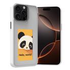 For iPhone 16 Pro Max Four-Color E-ink Screen NFC DIY Phone Case(White) - 1