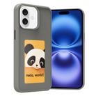 For iPhone 16 Four-Color E-ink Screen NFC DIY Phone Case(Grey) - 1