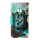 For Vivo S1 Pro 3D Colored Drawing Horizontal Flip PU Leather Case with Holder & Card Slots & Wallet(Green Eyes) - 3