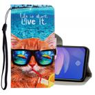For Vivo S1 Pro 3D Colored Drawing Horizontal Flip PU Leather Case with Holder & Card Slots & Wallet(Underwater Cat) - 1