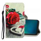 For Vivo V17 Pro 3D Colored Drawing Horizontal Flip PU Leather Case with Holder & Card Slots & Wallet(Red Rose) - 1