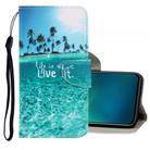 For Vivo V17 Pro 3D Colored Drawing Horizontal Flip PU Leather Case with Holder & Card Slots & Wallet(Coconut Tree) - 1