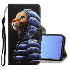 For Vivo V17 / V19 (Indonesia) 3D Colored Drawing Horizontal Flip PU Leather Case with Holder & Card Slots & Wallet(Down Jacket Cat) - 1