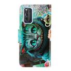 For Vivo V17 / V19 (Indonesia) 3D Colored Drawing Horizontal Flip PU Leather Case with Holder & Card Slots & Wallet(Green Eyes) - 3