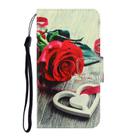 For Vivo V17 / V19 (Indonesia) 3D Colored Drawing Horizontal Flip PU Leather Case with Holder & Card Slots & Wallet(Red Rose) - 2
