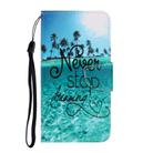 For Vivo V17 / V19 (Indonesia) 3D Colored Drawing Horizontal Flip PU Leather Case with Holder & Card Slots & Wallet(Blue Coconut Grove) - 2