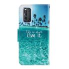 For Vivo V17 / V19 (Indonesia) 3D Colored Drawing Horizontal Flip PU Leather Case with Holder & Card Slots & Wallet(Coconut Tree) - 3