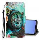 For Vivo V19 3D Colored Drawing Horizontal Flip PU Leather Case with Holder & Card Slots & Wallet(Green Eyes) - 1