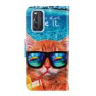 For Vivo V19 3D Colored Drawing Horizontal Flip PU Leather Case with Holder & Card Slots & Wallet(Underwater Cat) - 3