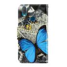 For Vivo Y11 (2019) 3D Colored Drawing Horizontal Flip PU Leather Case with Holder & Card Slots & Wallet(A Butterfly) - 3