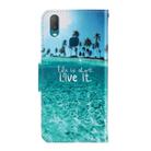 For Vivo Y11 (2019) 3D Colored Drawing Horizontal Flip PU Leather Case with Holder & Card Slots & Wallet(Coconut Tree) - 3