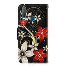 For Vivo Y17 / Y12 / Y15 3D Colored Drawing Horizontal Flip PU Leather Case with Holder & Card Slots & Wallet(Red Flower) - 3