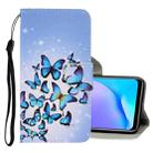 For Vivo Y17 / Y12 / Y15 3D Colored Drawing Horizontal Flip PU Leather Case with Holder & Card Slots & Wallet(Multiple Butterflies) - 1