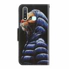 For Vivo Y19 3D Colored Drawing Horizontal Flip PU Leather Case with Holder & Card Slots & Wallet(Down Jacket Cat) - 3