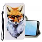 For Vivo Y19 3D Colored Drawing Horizontal Flip PU Leather Case with Holder & Card Slots & Wallet(Fox) - 1