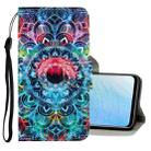 For Vivo Y19 3D Colored Drawing Horizontal Flip PU Leather Case with Holder & Card Slots & Wallet(Mandala) - 1