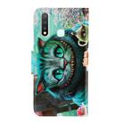 For Vivo Y19 3D Colored Drawing Horizontal Flip PU Leather Case with Holder & Card Slots & Wallet(Green Eyes) - 3