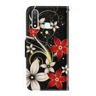 For Vivo Y19 3D Colored Drawing Horizontal Flip PU Leather Case with Holder & Card Slots & Wallet(Red Flower) - 3