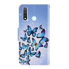 For Vivo Y19 3D Colored Drawing Horizontal Flip PU Leather Case with Holder & Card Slots & Wallet(Multiple Butterflies) - 3