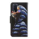 For Vivo Y50 / Y30 3D Colored Drawing Horizontal Flip PU Leather Case with Holder & Card Slots & Wallet(Down Jacket Cat) - 3