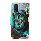For Vivo Y50 / Y30 3D Colored Drawing Horizontal Flip PU Leather Case with Holder & Card Slots & Wallet(Green Eyes) - 3