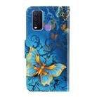 For Vivo Y50 / Y30 3D Colored Drawing Horizontal Flip PU Leather Case with Holder & Card Slots & Wallet(Jade Butterfly) - 2