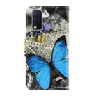 For Vivo Y50 / Y30 3D Colored Drawing Horizontal Flip PU Leather Case with Holder & Card Slots & Wallet(A Butterfly) - 3