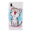 For Vivo Y91 / Y95 / Y91i 3D Colored Drawing Horizontal Flip PU Leather Case with Holder & Card Slots & Wallet(Red Mouth Cat) - 3