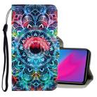 For Vivo Y91C  3D Colored Drawing Horizontal Flip PU Leather Case with Holder & Card Slots & Wallet(Mandala) - 1