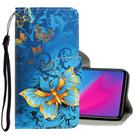 For Vivo Y91C  3D Colored Drawing Horizontal Flip PU Leather Case with Holder & Card Slots & Wallet(Jade Butterfly) - 1