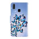 For Vivo Y91C  3D Colored Drawing Horizontal Flip PU Leather Case with Holder & Card Slots & Wallet(Multiple Butterflies) - 3