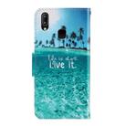 For Vivo Y91C  3D Colored Drawing Horizontal Flip PU Leather Case with Holder & Card Slots & Wallet(Coconut Tree) - 3