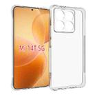 For Xiaomi 14T Shockproof Non-slip Thickening TPU Phone Case(Transparent) - 1