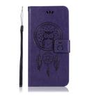 For Samsung Galaxy Note 20 Wind Chime Owl Embossing Pattern Horizontal Flip Leather Case, with Holder & Card Slots & Wallet(Purple) - 2