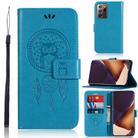 For Samsung Galaxy Note 20 Ultra Wind Chime Owl Embossing Pattern Horizontal Flip Leather Case, with Holder & Card Slots & Wallet(Blue) - 1