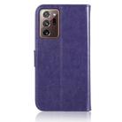 For Samsung Galaxy Note 20 Ultra Wind Chime Owl Embossing Pattern Horizontal Flip Leather Case, with Holder & Card Slots & Wallet(Purple) - 3