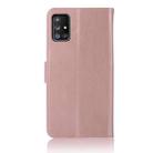 For Samsung Galaxy A71 5G Wind Chime Owl Embossing Pattern Horizontal Flip Leather Case, with Holder & Card Slots & Wallet(Rose Gold) - 3