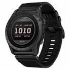 For Garmin Fenix 7X Nylon Canvas Quick Release Watch Band(Black) - 1