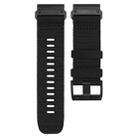 For Garmin Fenix 7X Nylon Canvas Quick Release Watch Band(Black) - 3